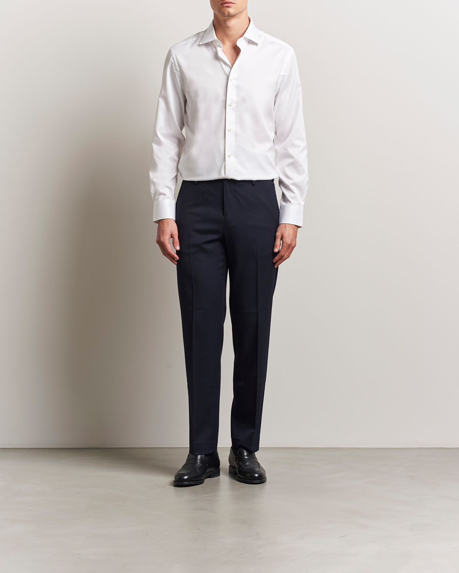Mies | Kauluspaidat | Charles Tyrwhitt | Egyptian Cotton Twill Shirt White