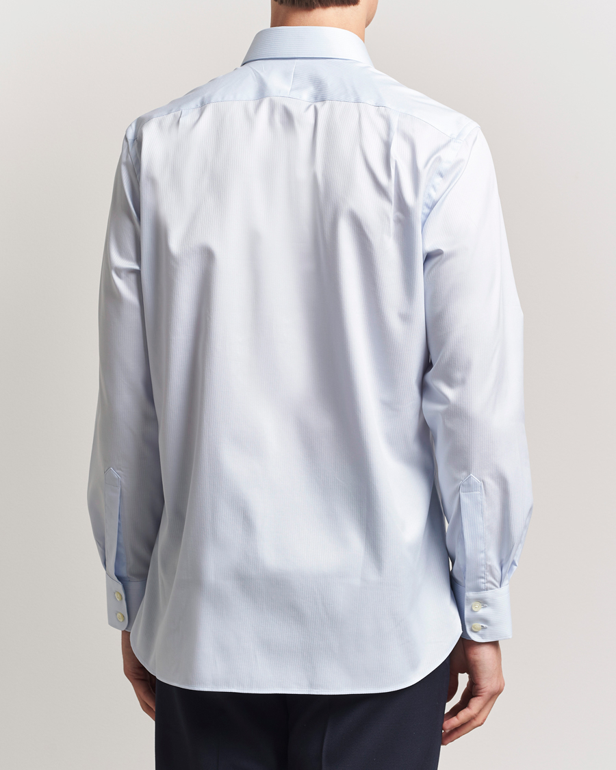 Mies | Kauluspaidat | Charles Tyrwhitt | Egyptian Cotton Weave Stripe Shirt Ice Blue