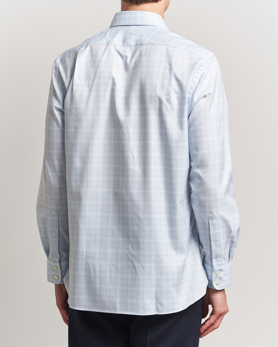 Mies | Kauluspaidat | Charles Tyrwhitt | Egyptian Cotton Pow Check Shirt Green/Blue