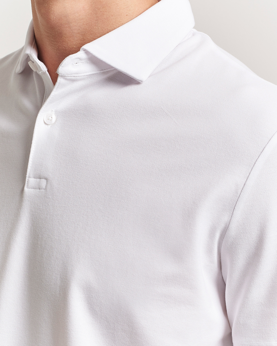 Mies | Pikeet | Charles Tyrwhitt | Short Sleeve Cotton Pique Polo White