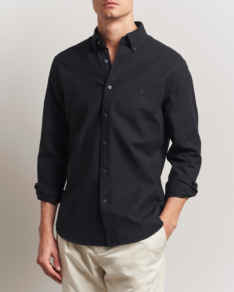 Mies | Kauluspaidat | Charles Tyrwhitt | Button Down Stretch Oxford Shirt Black