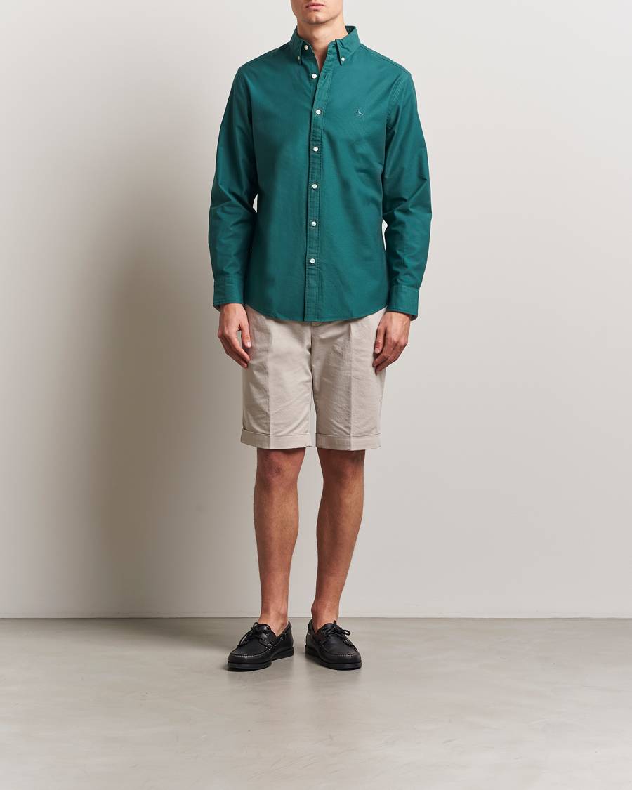 Mies | Kauluspaidat | Charles Tyrwhitt | Button Down Stretch Oxford Shirt Teal Green