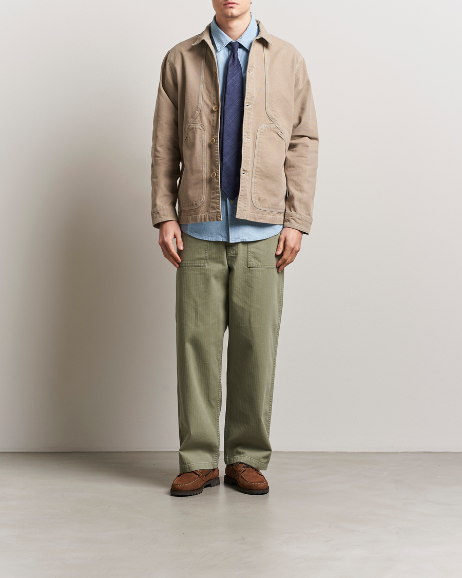 Mies | Kauluspaidat | Forét | Berry Canvas Overshirt Khaki
