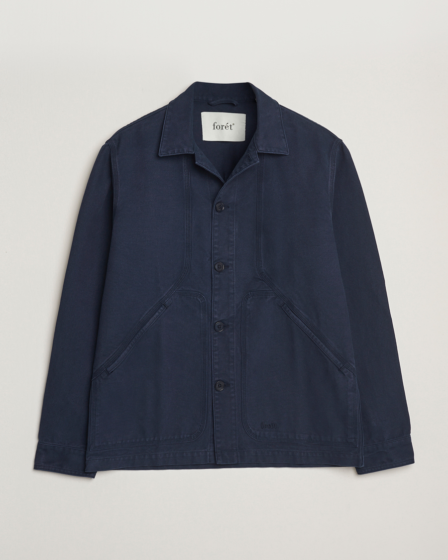 Mies | Kauluspaidat | Forét | Berry Canvas Overshirt Navy