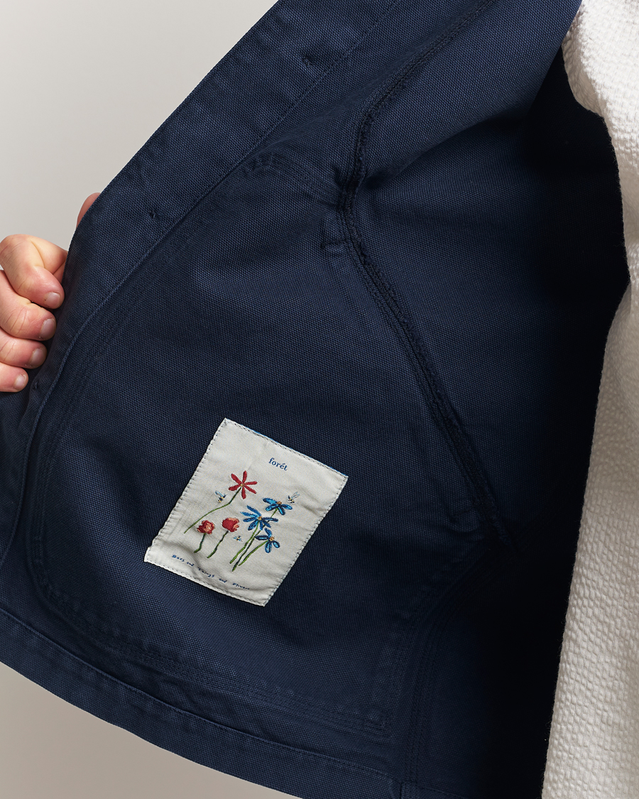 Mies | Kauluspaidat | Forét | Berry Canvas Overshirt Navy