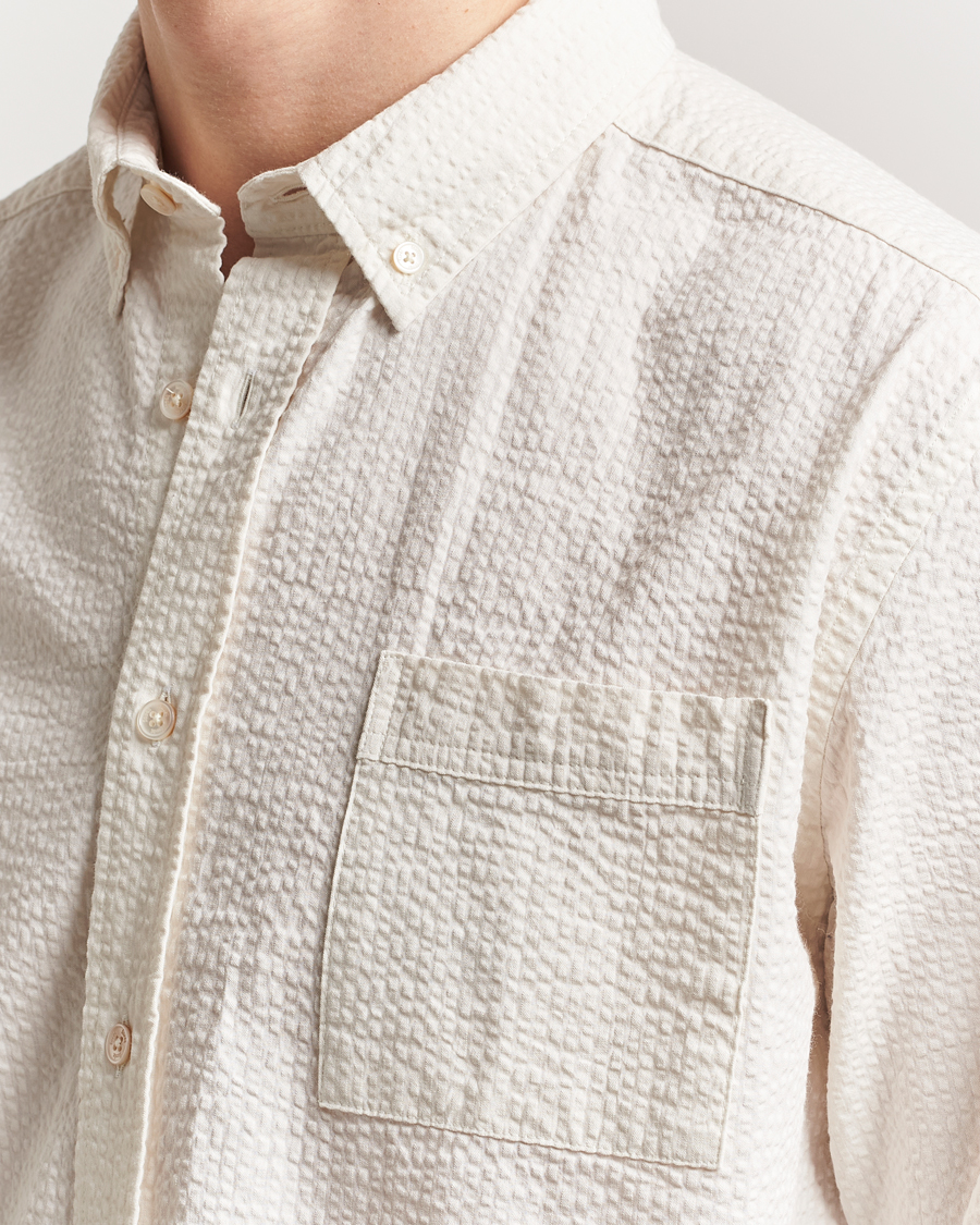 Mies | Kauluspaidat | Forét | Hornet Seersucker Shirt Cloud