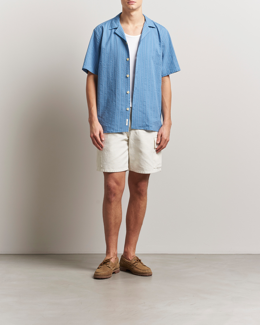 Mies | Kauluspaidat | Forét | Peer Short Sleeve Shirt Blue