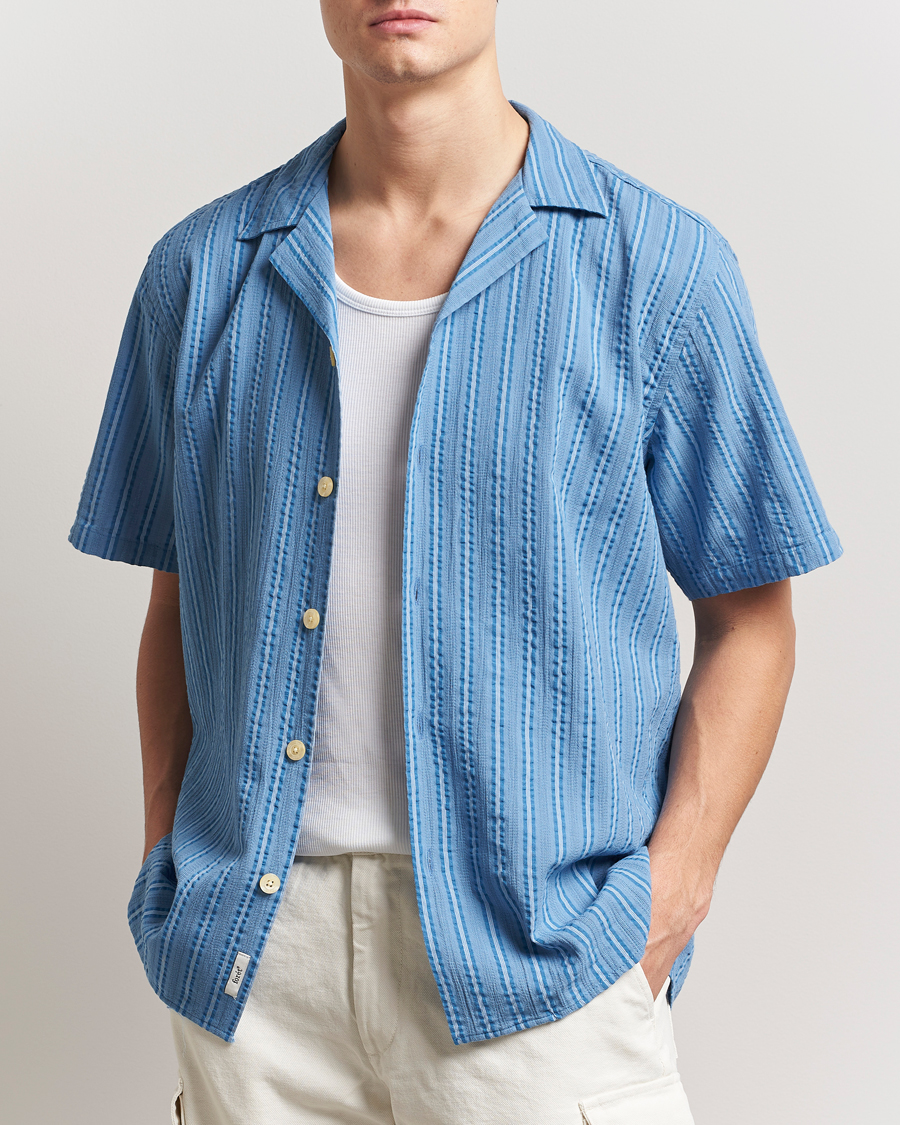Mies | Kauluspaidat | Forét | Peer Short Sleeve Shirt Blue
