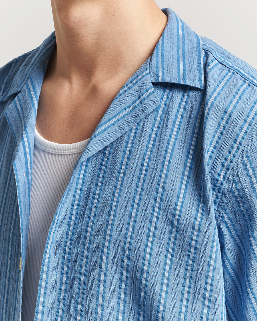 Mies | Kauluspaidat | Forét | Peer Short Sleeve Shirt Blue