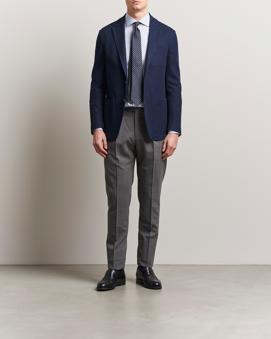 Mies | Pikkutakit | Canali | Structured Jersey Blazer Navy
