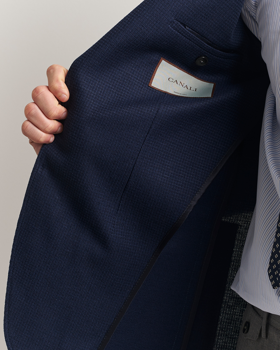 Mies | Pikkutakit | Canali | Structured Jersey Blazer Navy