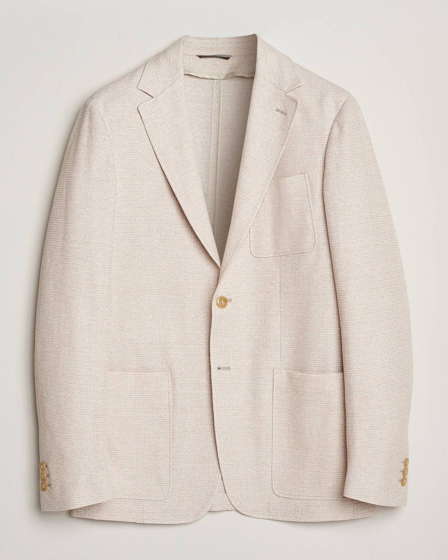 Mies | Pikkutakit | Canali | Structured Jersey Blazer Light Beige