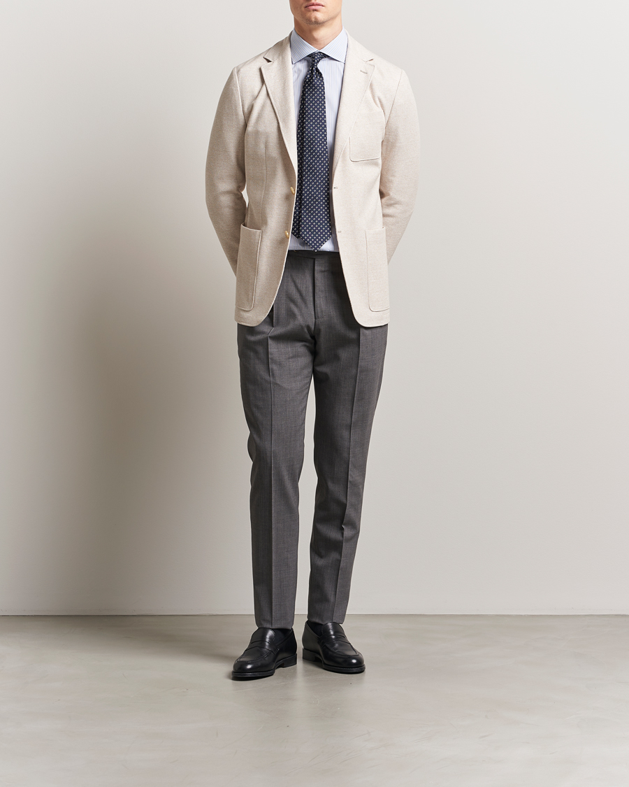 Mies | Pikkutakit | Canali | Structured Jersey Blazer Light Beige