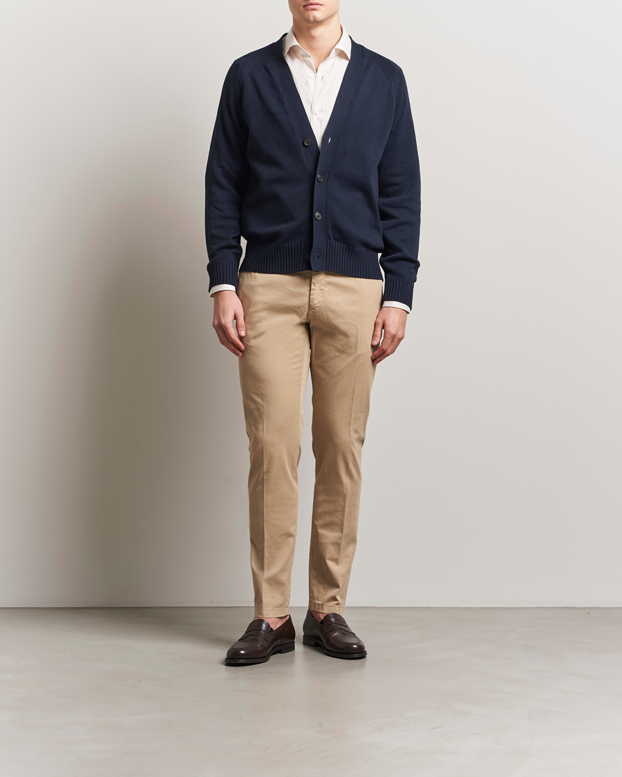 Mies | Housut | Canali | Slim Fit Cotton Stretch Chinos Beige
