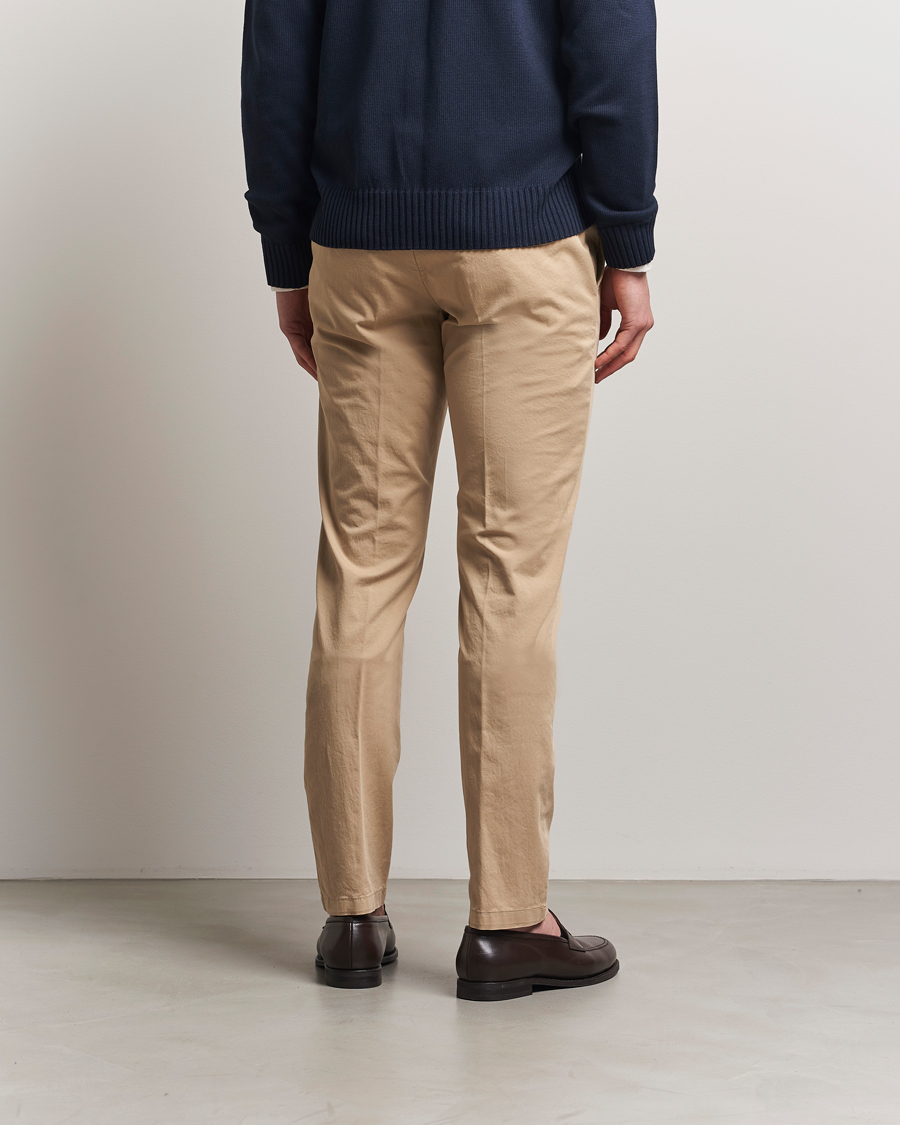 Mies | Housut | Canali | Slim Fit Cotton Stretch Chinos Beige