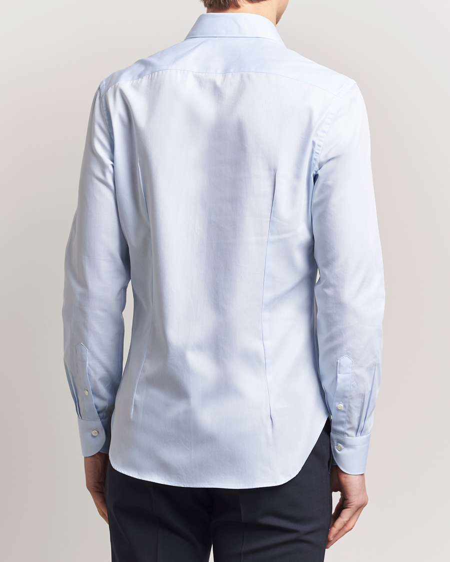 Mies | Kauluspaidat | Canali | Slim Fit Cotton Shirt Light Blue