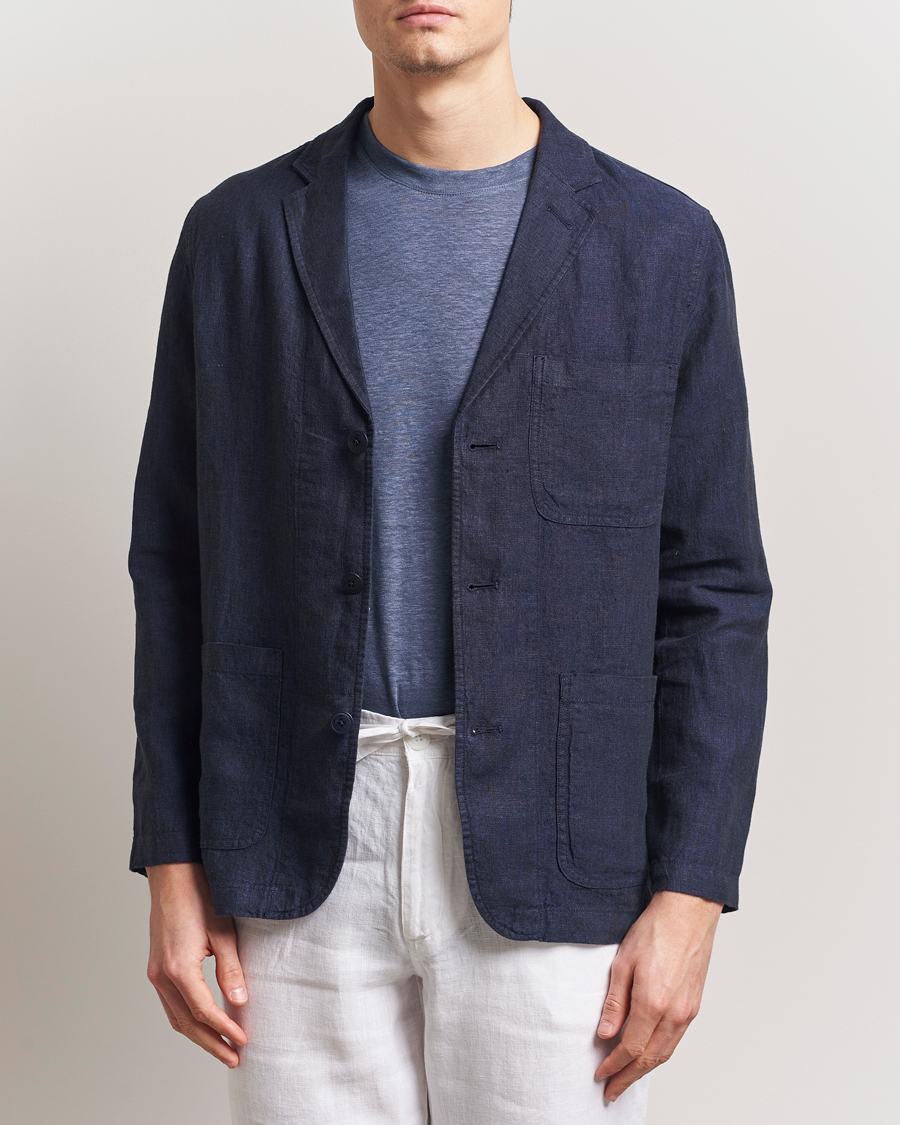 Mies | Pikkutakit | KnowledgeCotton Apparel | Linen Blazer Total Eclipse
