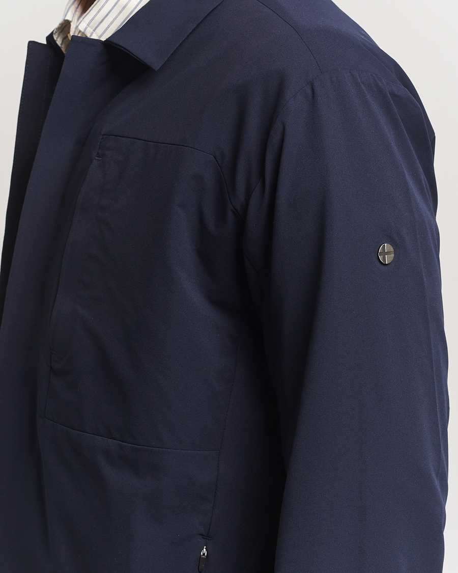Mies | Takit | Scandinavian Edition | Merge II Stretch Shirt Jacket Navy Blue
