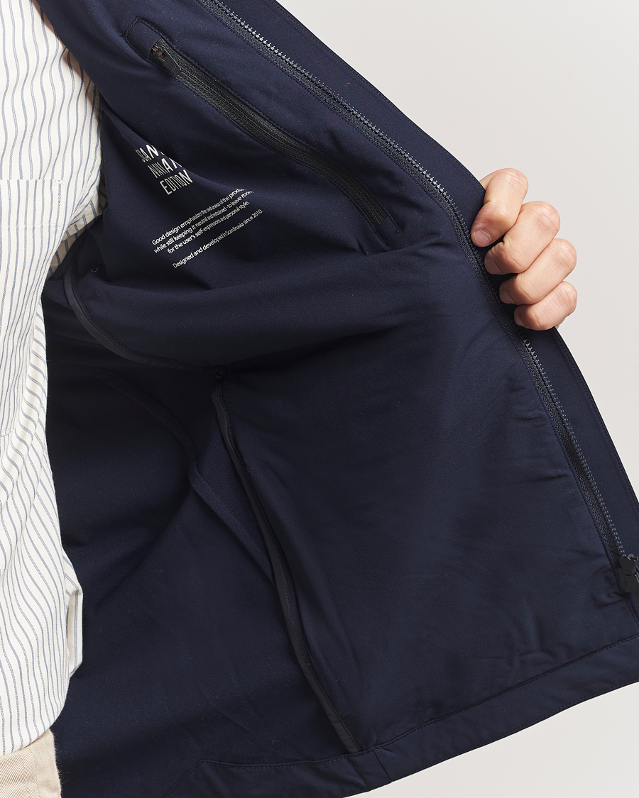Mies | Takit | Scandinavian Edition | Merge II Stretch Shirt Jacket Navy Blue