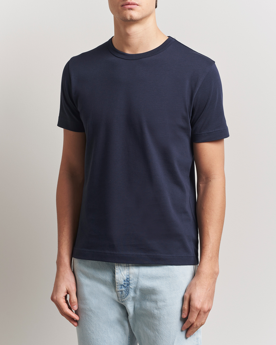 Mies | T-paidat | Sunspel | Single Jersey Supima Cotton T-Shirt Navy