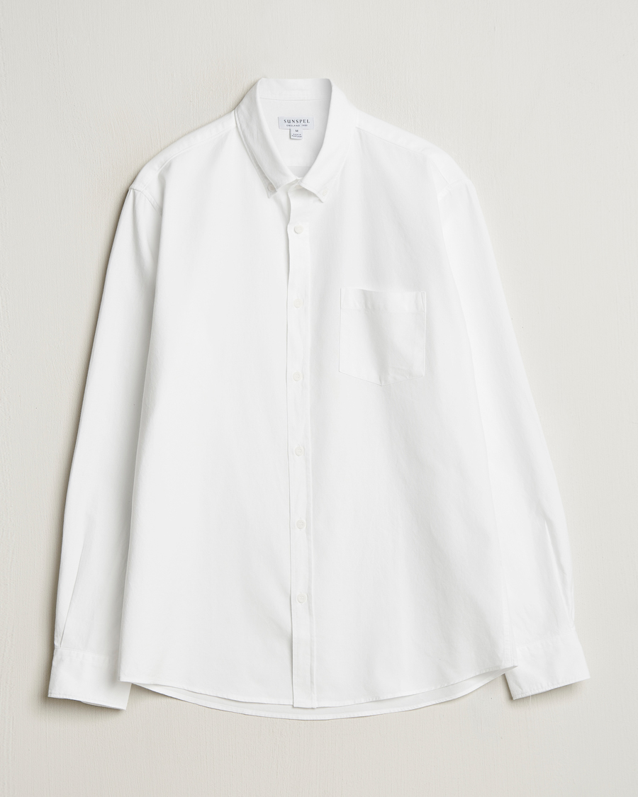 Mies | Kauluspaidat | Sunspel | Oxford Button Down Shirt White