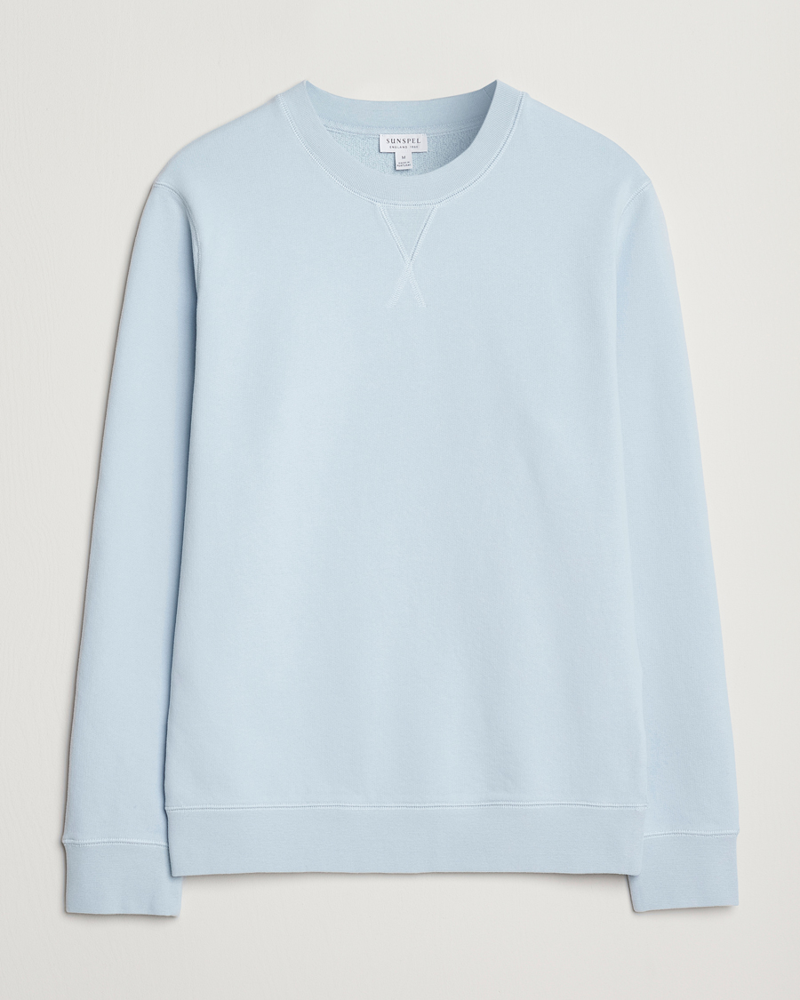 Mies | Puserot | Sunspel | Loopback Sweatshirt Blue Mist