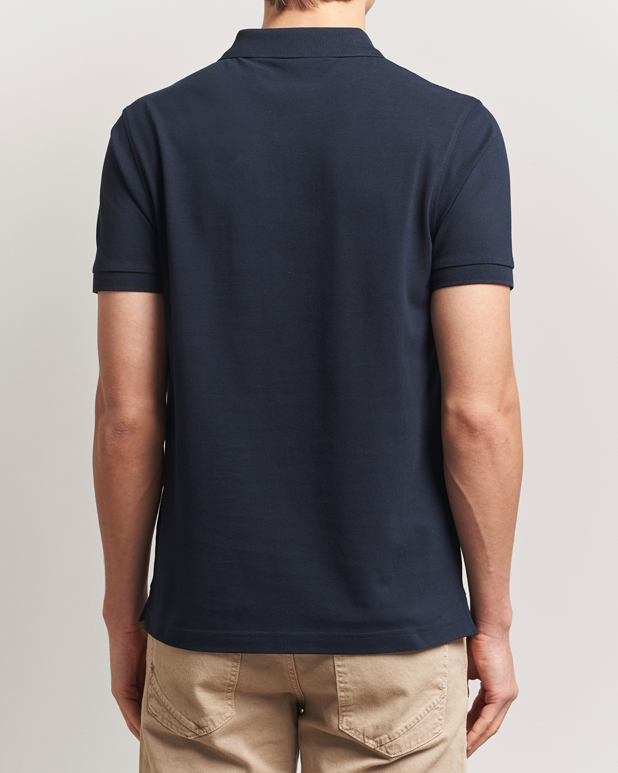 Mies | Pikeet | Sunspel | Supima Cotton Short Sleeve Pique Polo Midnight Navy