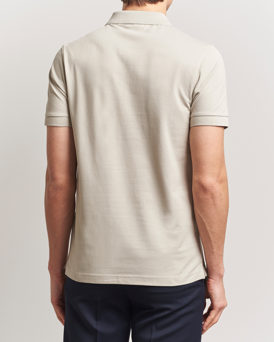Mies | Pikeet | Sunspel | Supima Cotton Short Sleeve Pique Polo Ash Grey