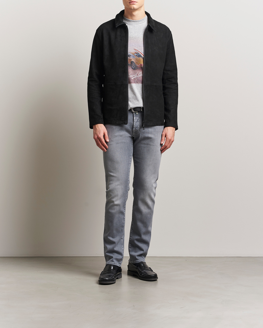 Mies | Farkut | Jacob Cohën | Nick Slim Fit Stretch Jeans Light Grey