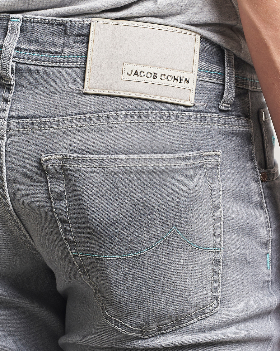 Mies | Farkut | Jacob Cohën | Nick Slim Fit Stretch Jeans Light Grey
