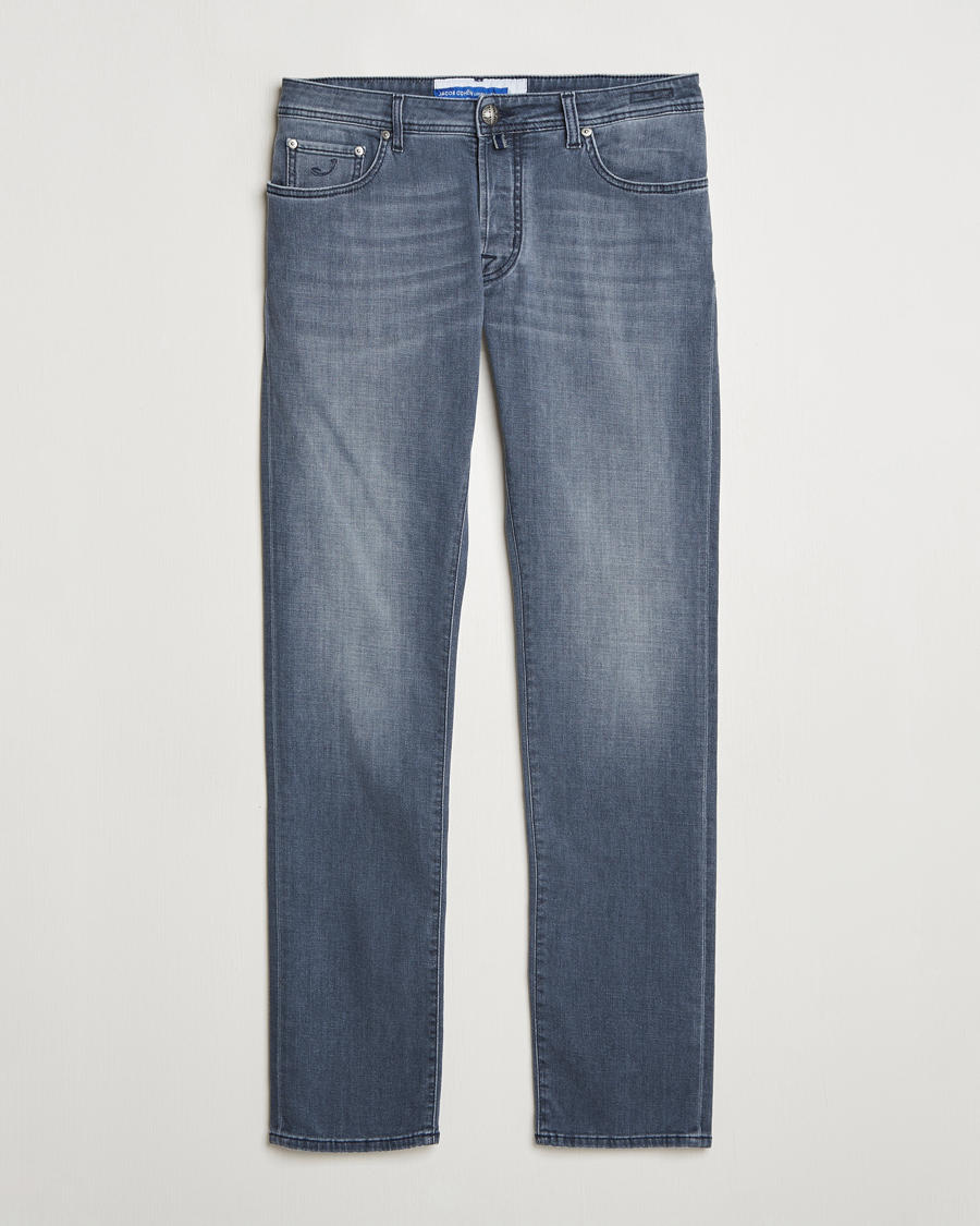 Mies | Farkut | Jacob Cohën | Bard Slim Fit Stretch Jeans Mid Grey