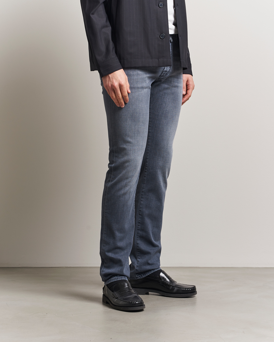 Mies | Farkut | Jacob Cohën | Bard Slim Fit Stretch Jeans Mid Grey