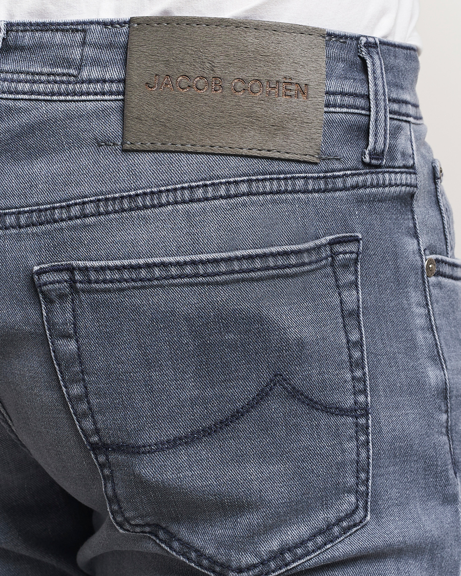 Mies | Farkut | Jacob Cohën | Bard Slim Fit Stretch Jeans Mid Grey