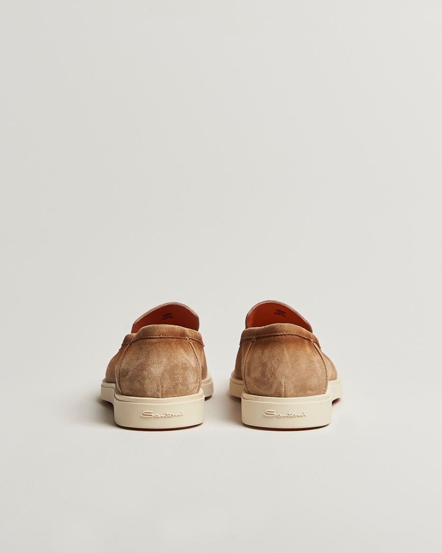 Mies | Santoni Detroit Loafers Beige Suede | Santoni | Detroit Loafers Beige Suede