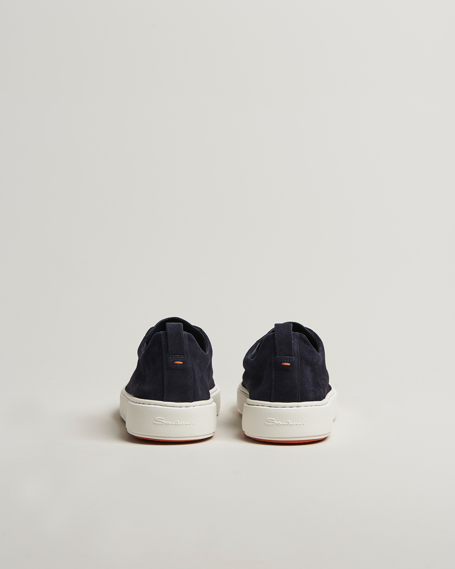 Mies | Tennarit | Santoni | Cleanic No Lace Sneakers Navy Suede