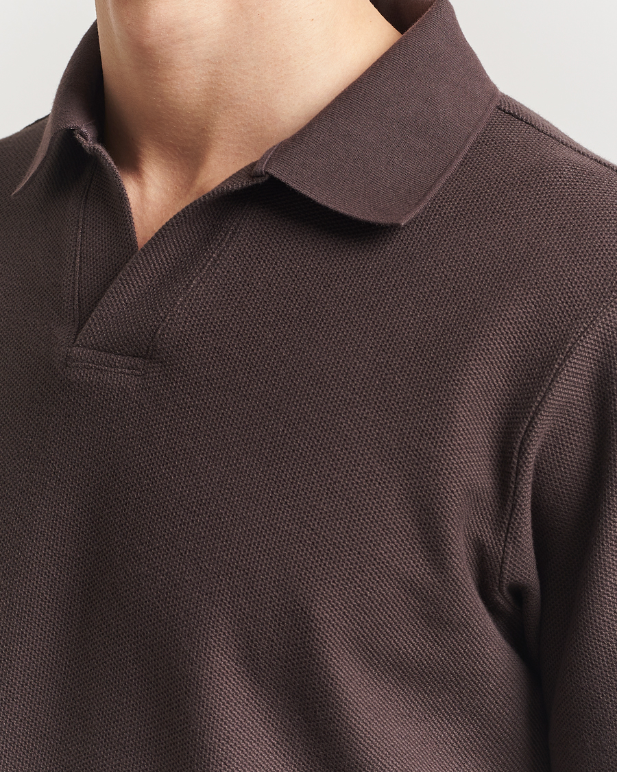 Mies | Pikeet | FRAME | Jacquard Polo Brown