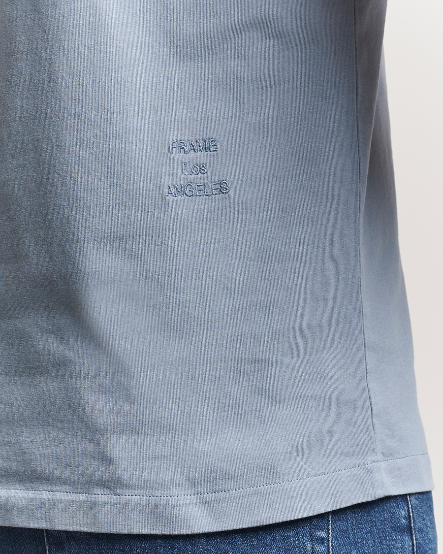 Mies | T-paidat | FRAME | Logo T-Shirt Smoky Blue