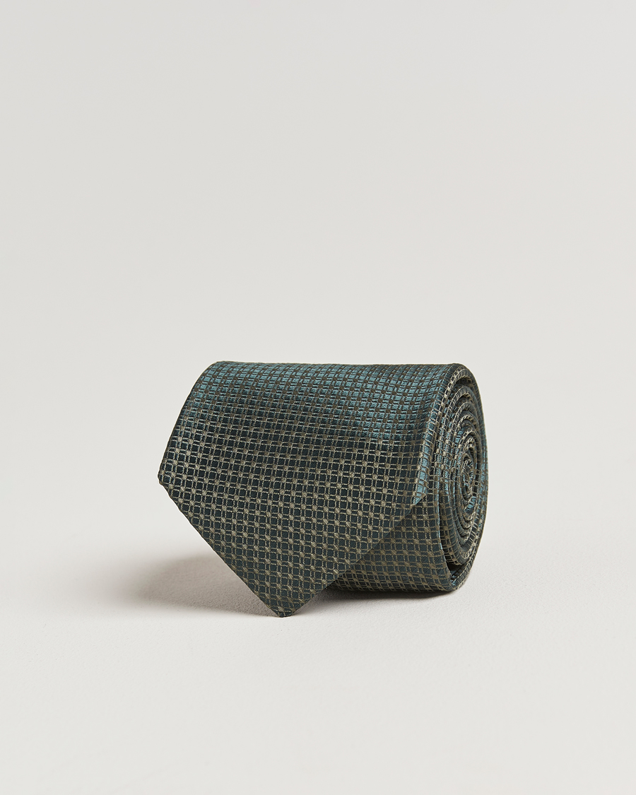 Mies | Kiton Structured Silk Tie Dark Green | Kiton | Structured Silk Tie Dark Green