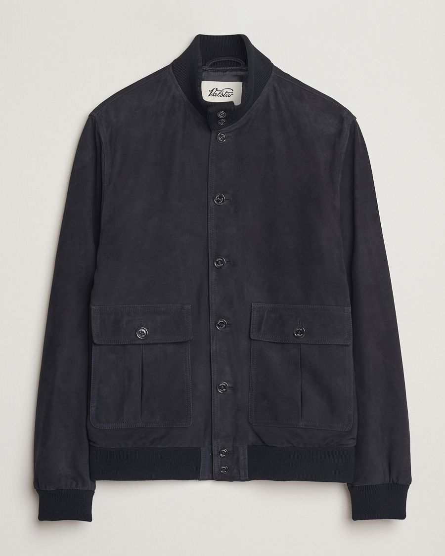 Mies | Takit | Valstar | Valstarino Suede Jacket Navy