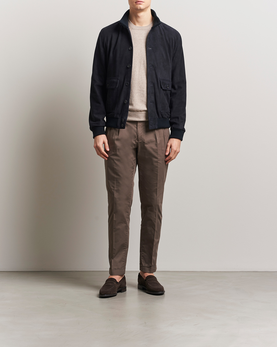 Mies | Takit | Valstar | Valstarino Suede Jacket Navy