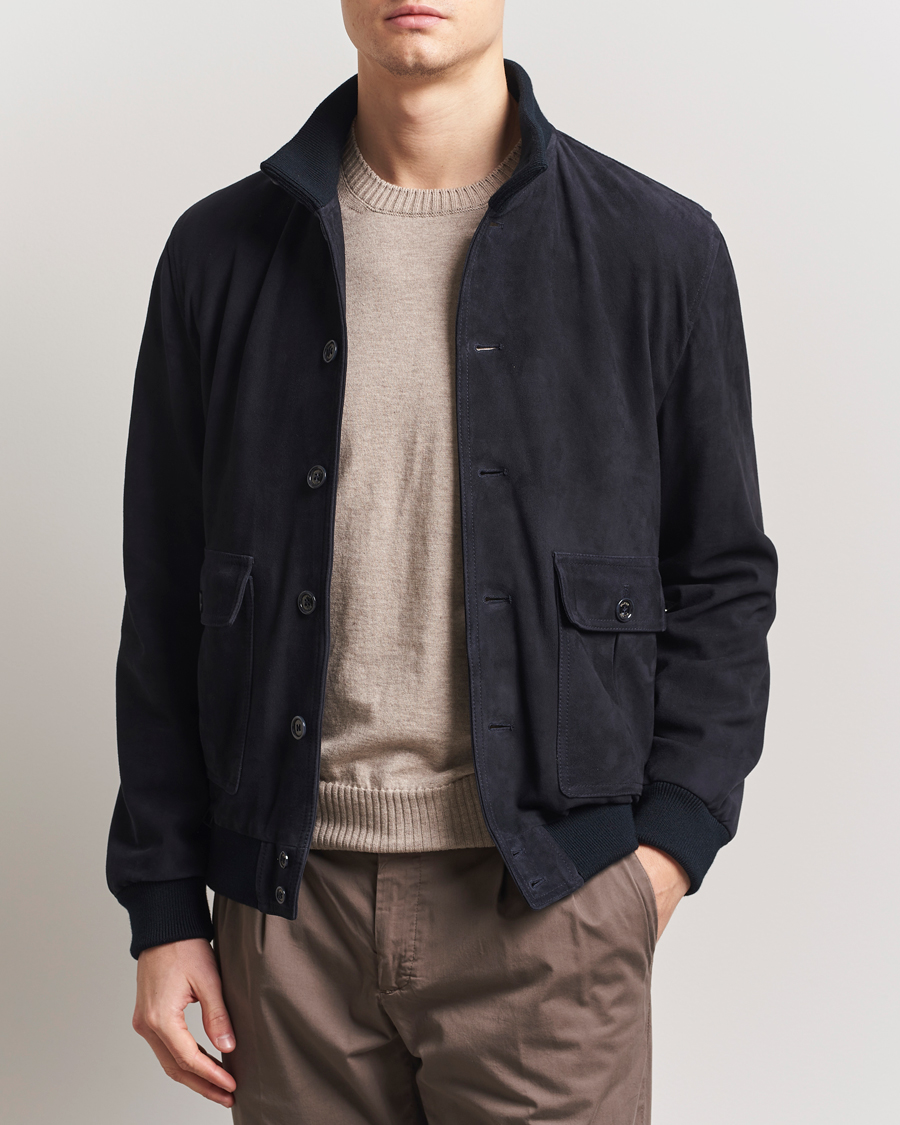 Mies | Takit | Valstar | Valstarino Suede Jacket Navy
