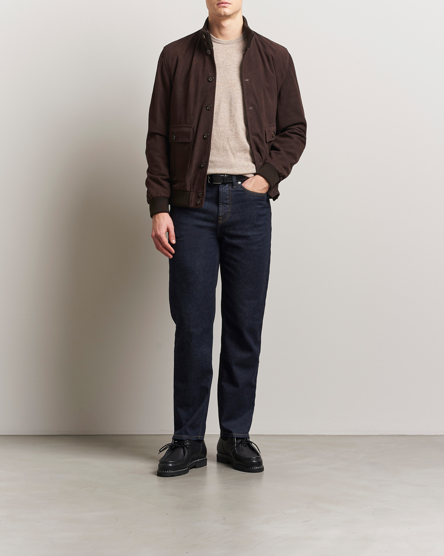 Mies | Takit | Valstar | Valstarino Suede Jacket Dark Brown