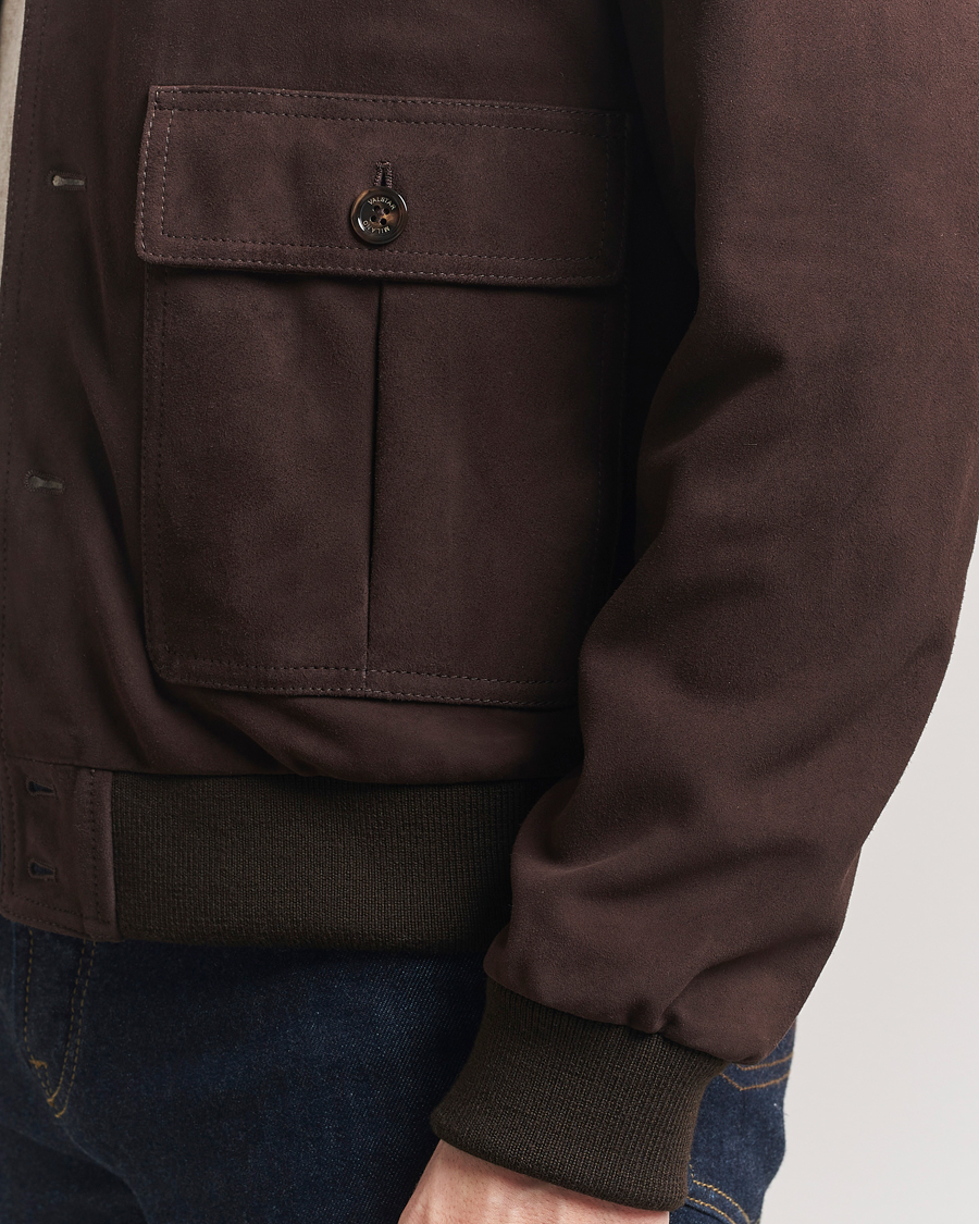 Mies | Takit | Valstar | Valstarino Suede Jacket Dark Brown