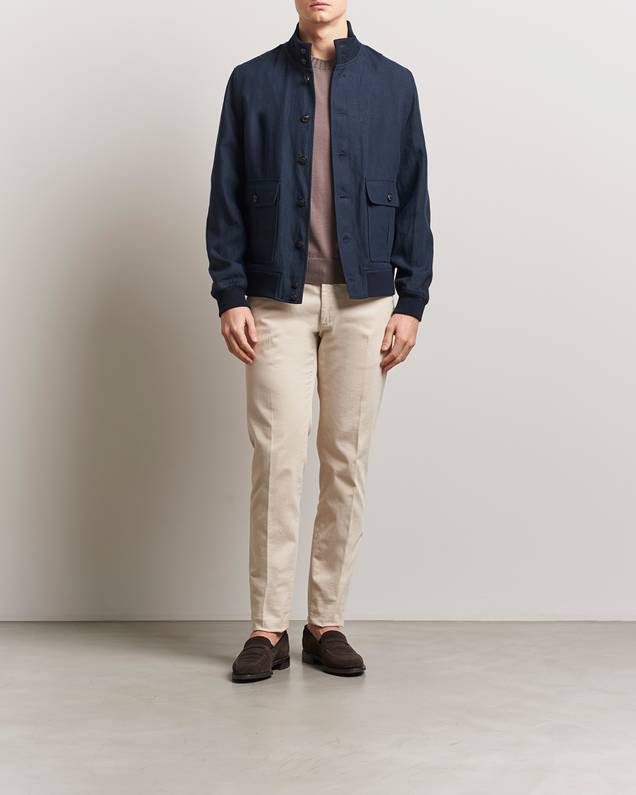Mies | Takit | Valstar | Valstarino Linen Jacket Navy