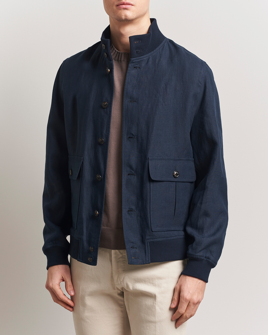Mies | Takit | Valstar | Valstarino Linen Jacket Navy