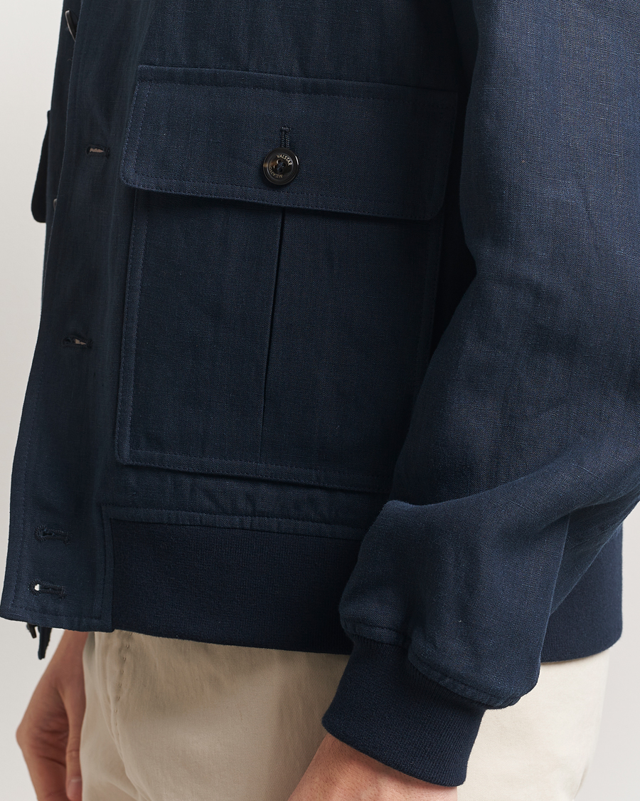 Mies | Takit | Valstar | Valstarino Linen Jacket Navy