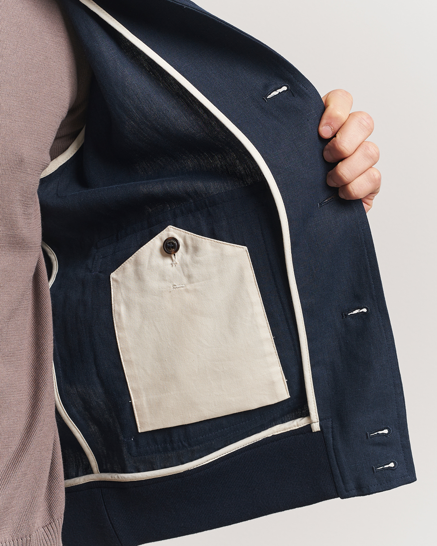 Mies | Takit | Valstar | Valstarino Linen Jacket Navy