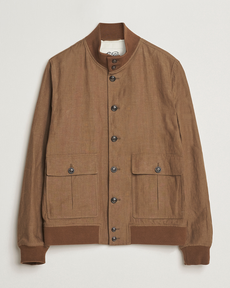 Mies | Takit | Valstar | Valstarino Linen Jacket Brown