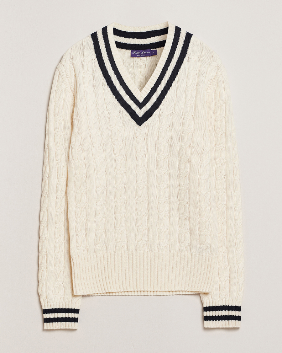 Mies | Puserot | Ralph Lauren Purple Label | Cashmere Crickett Sweater Cream
