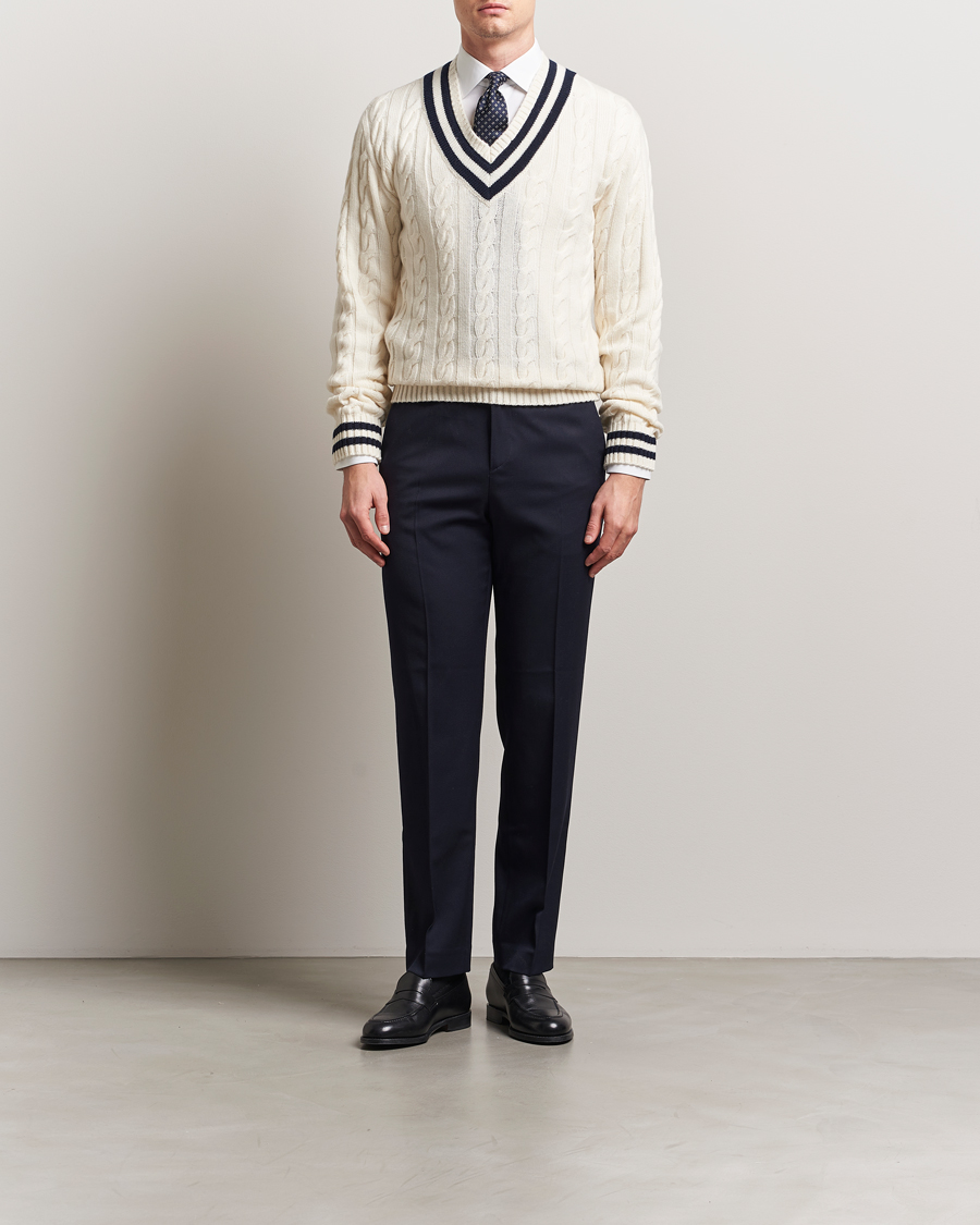 Mies | Puserot | Ralph Lauren Purple Label | Cashmere Crickett Sweater Cream
